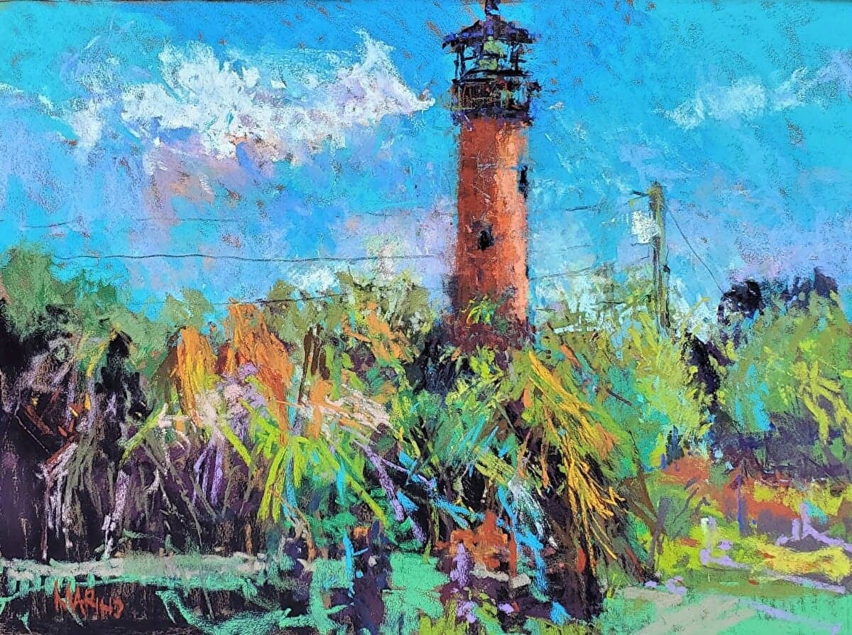 'Afternoon at Jupiter Lighthouse,' a pastel by Maria Marino