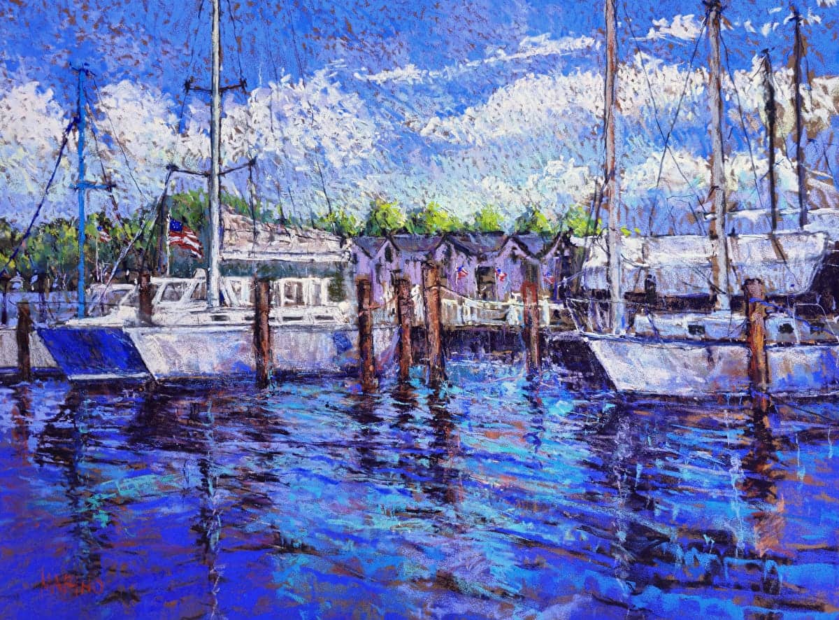 'Sailmates of the Chesapeake,' a pastel by Maria Marino