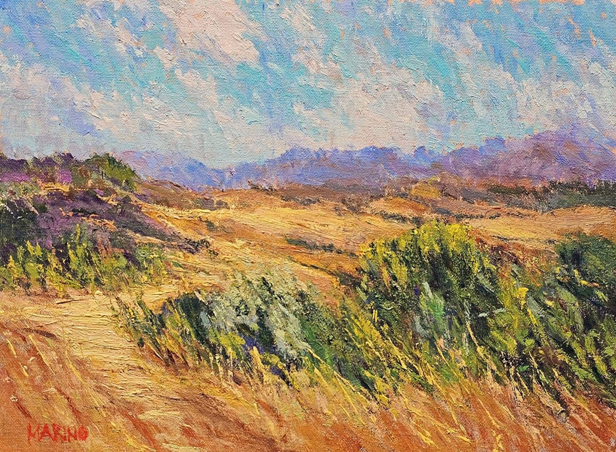 'Santa Lucia Highlands,' an oil painting by Maria Marino